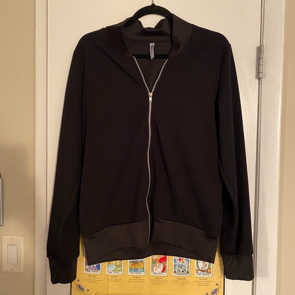 Piphany Black Bomber Jacket with Pockets Size M